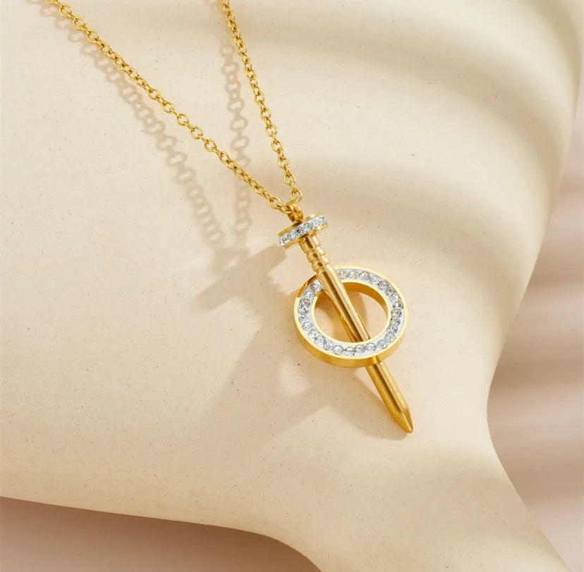 Crystal Nail Necklace