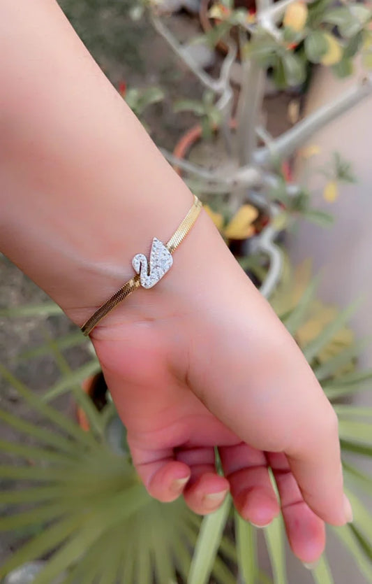 Swan Chain Bracelet | Silver