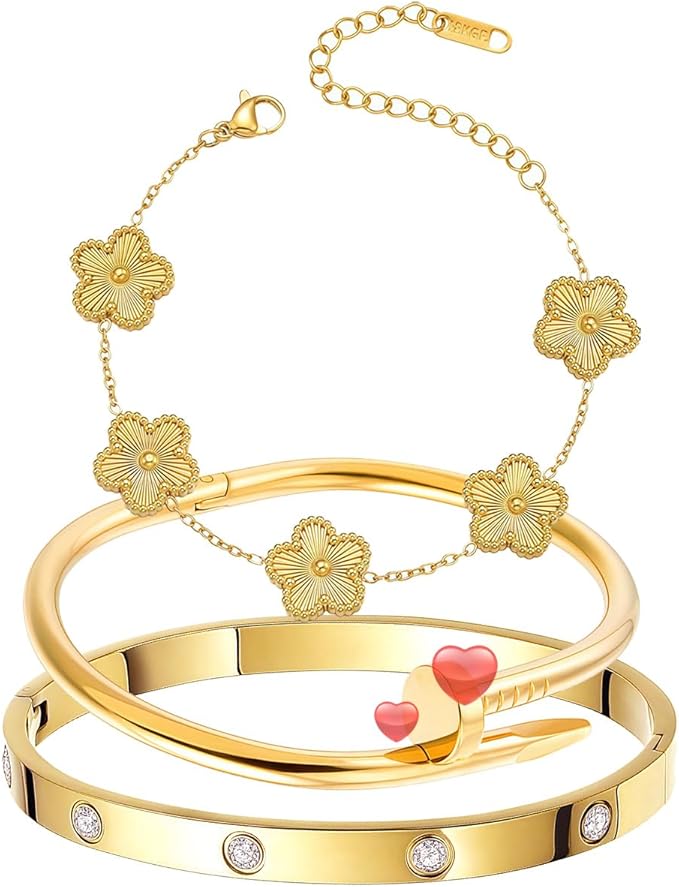 Love, Nail & Clover Bracelets