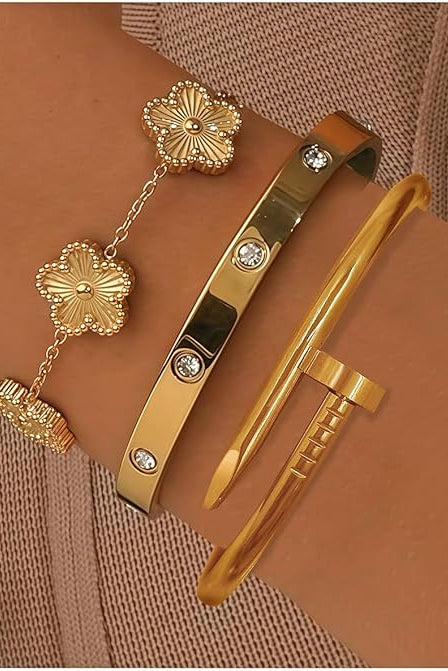 Love, Nail & Clover Bracelets