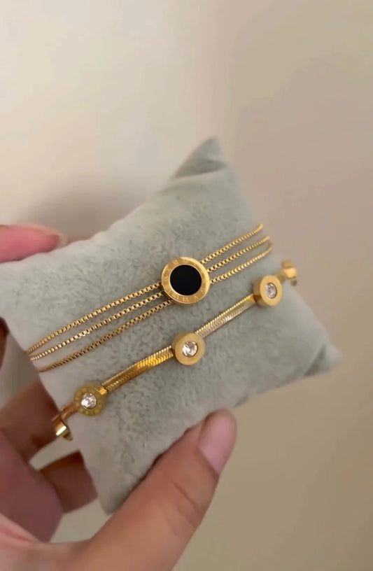 3 Chains Bracelet & Roman Italian Bracelet