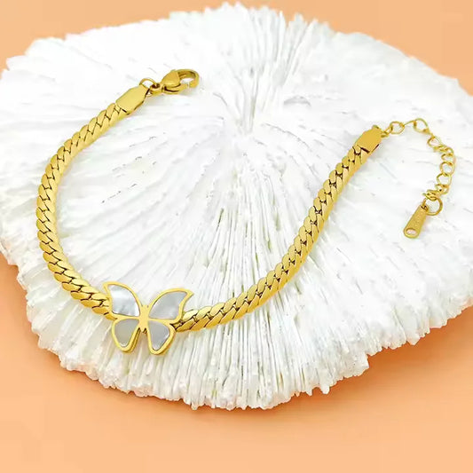 Butterfly Bracelet | White
