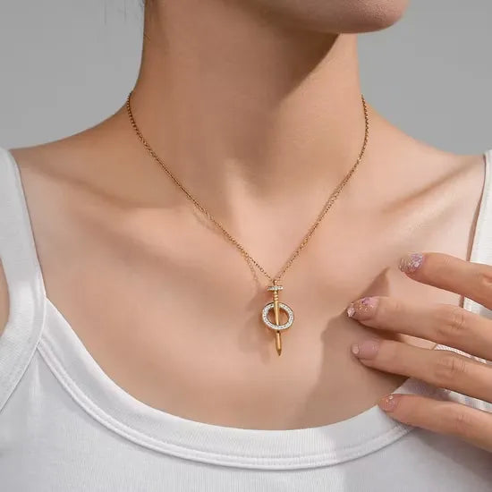 Crystal Nail Necklace