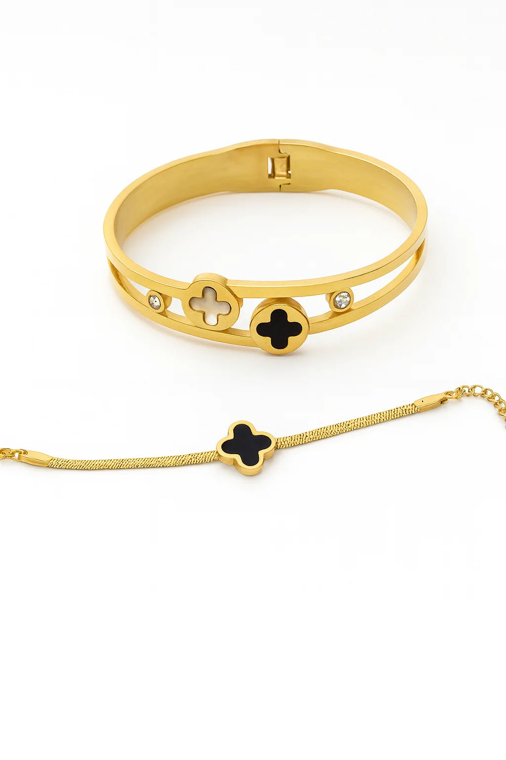 Vancleef Chain & Clover Bracelets