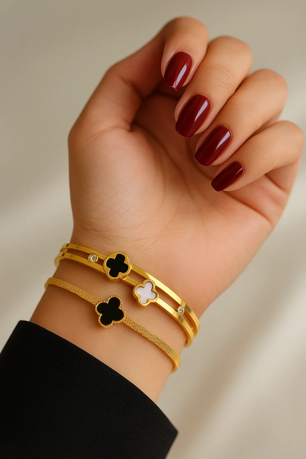 Vancleef Chain & Clover Bracelets
